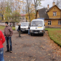2009. gada oktobra palīdzības sūtījuma izkraušana Rēzeknes draudzes namā 